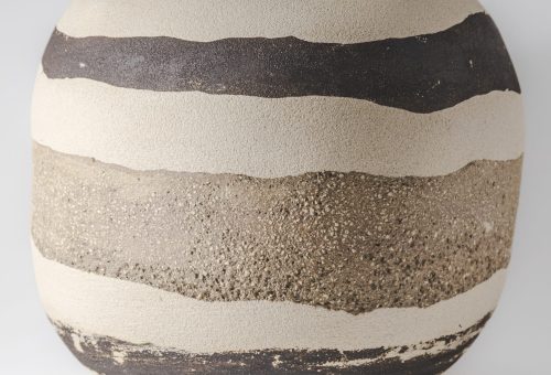 Vase boule terres mélangées